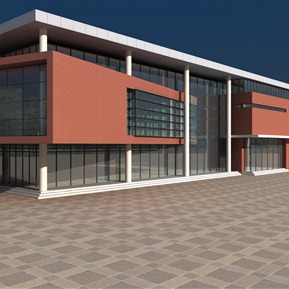 现代 单体建筑 食堂