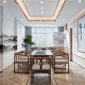 新中式 棋牌室 茶室休息区