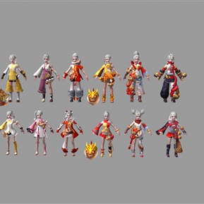 现代 游戏角色 诛仙世界游戏