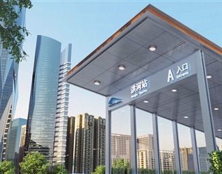 现代地铁站入口