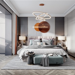 轻奢 卧室 主卧室