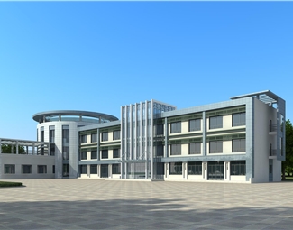 现代三层小办公楼