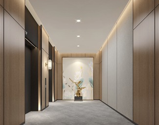 新中式电梯厅前室