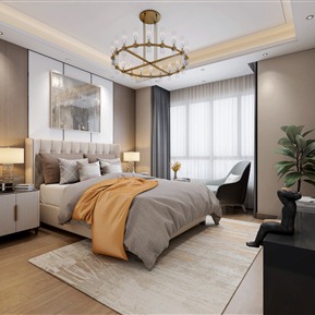 现代 卧室 主卧