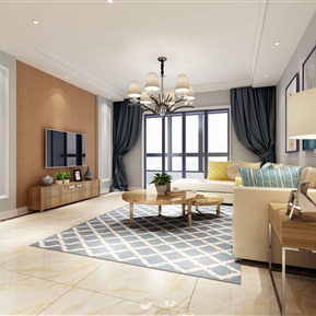 现代 客厅 客餐厅