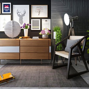 现代 电视柜 装饰柜装饰品装饰画休闲椅组合