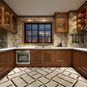 美式 厨房 厨房餐厅