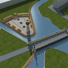 简欧 桥 桥灯塔景观