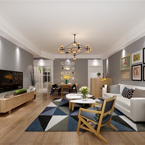 北欧 客厅 客餐厅