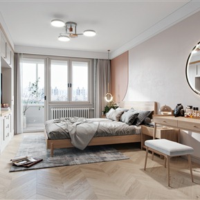 北欧 卧室 主卧室