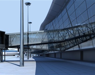 现代机场模型