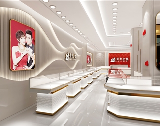 现代珠宝展柜珠宝