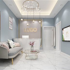 北欧 大厅 美容店接待厅