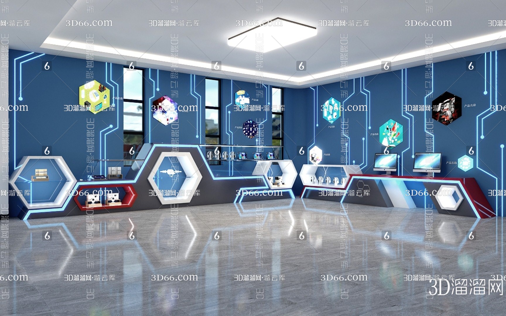 【展厅3D模型下载】-展厅3D模型素材下载_3D溜溜网
