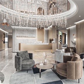 现代 美容院大厅 美容