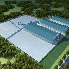 现代 鸟瞰图 厂区