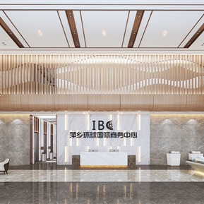 轻奢 售楼处 售楼部大厅 电梯间