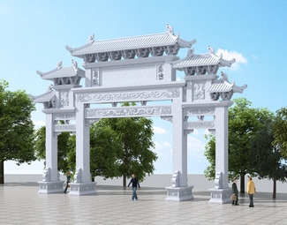 中式 牌坊 牌楼