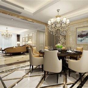 简欧 餐厅 客餐厅