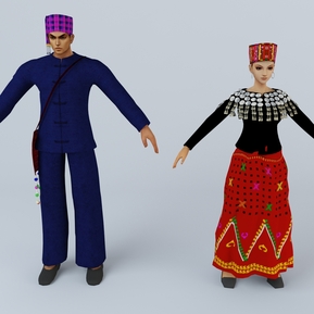 民族风 游戏角色 景颇族服装