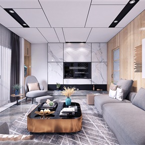 轻奢 客餐厅 过道