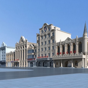 欧式 酒店建筑 建筑