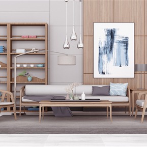 日式 沙发茶几组合