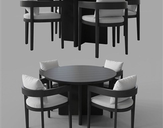现代咖啡厅休闲桌椅组合