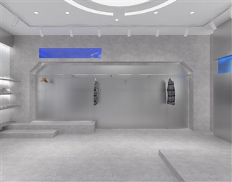 现代 服装店 直播间