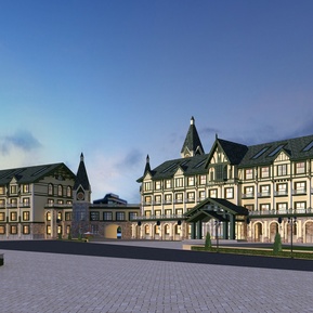 欧式 酒店建筑 酒店