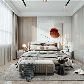 轻奢 卧室 主卧室