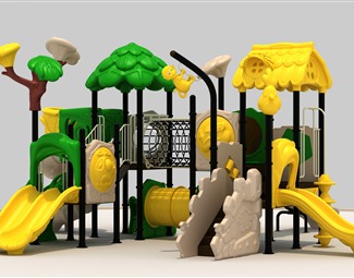 现代 滑梯 塑料滑梯组合