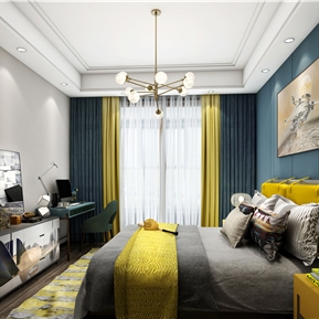 现代 卧室 卧室男孩房