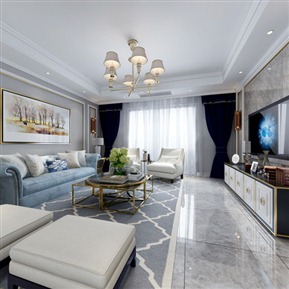 美式 客餐厅 全景