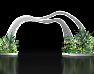 现代商场美陈拱门