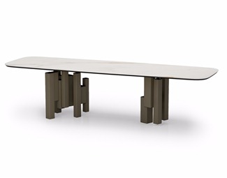 现代长条形餐桌