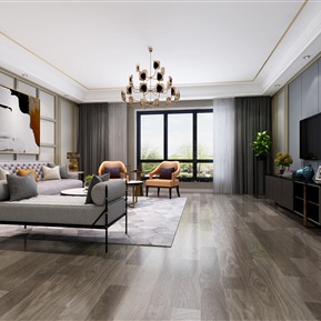 轻奢 客厅 客餐厅