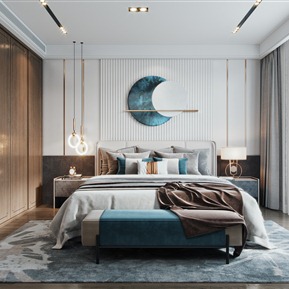 新中式 卧室 主卧室