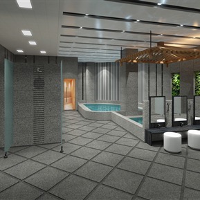 新中式 会所 浴场浴池