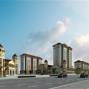 欧式 商业街 住宅商业沿街