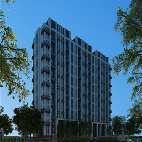 现代 住宅区 住宅楼