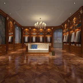 简欧 衣帽间 大型别墅衣帽间