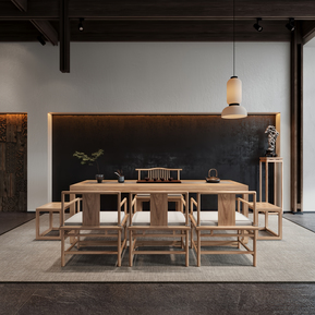 新中式 茶室 茶室茶桌椅