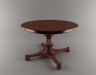 欧式红木圆形餐桌