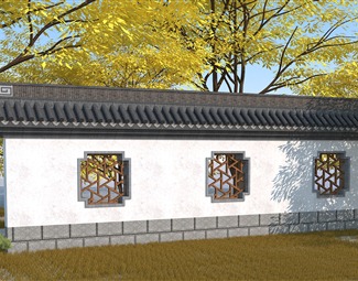 中式江南水乡景墙
