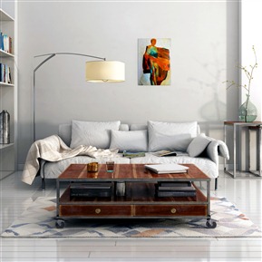 现代 双人沙发  沙发茶几组合