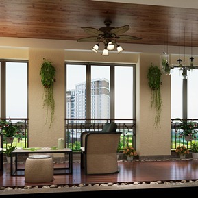 东南亚 阳台 休闲阳台