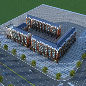 现代 住宅区 鸟瞰