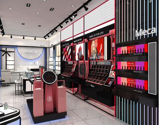 现代 化妆品店 化妆品美妆集合店