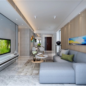 现代 客厅 客餐厅